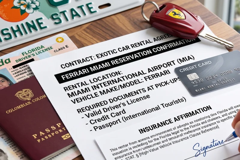 ¿Qué necesitas para alquilar un Lamborghini en Miami? Requisitos
